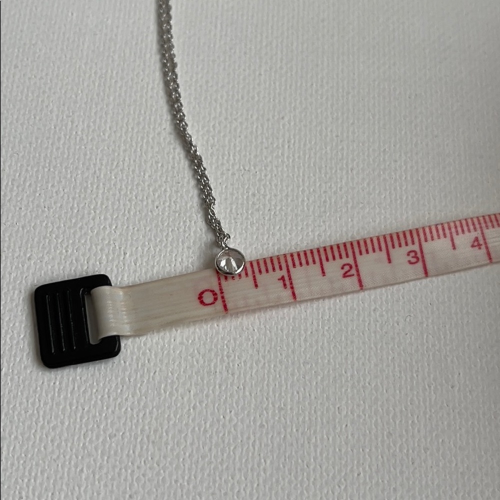 Dainty Sterling Forever Silver & Cubic Zirconia Necklace - Picture 7 of 9
